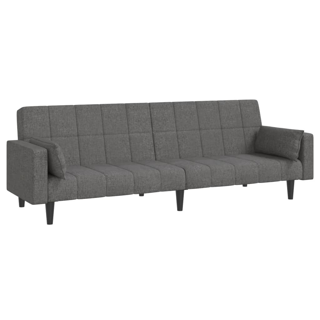 Slaapbank 2-zits met 2 kussens stof lichtgrijs is nu te koop bij PeponiXL, paradijselijk wonen!