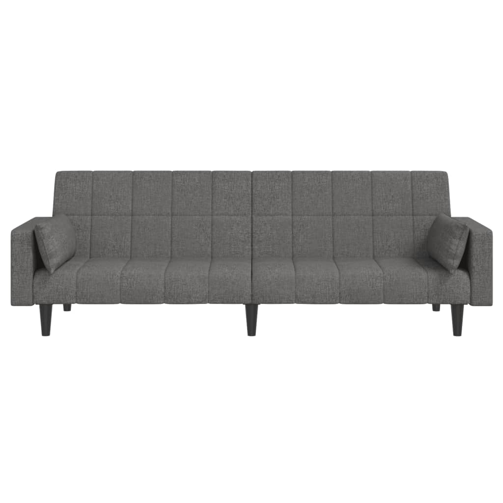 Slaapbank 2-zits met 2 kussens stof lichtgrijs is nu te koop bij PeponiXL, paradijselijk wonen!