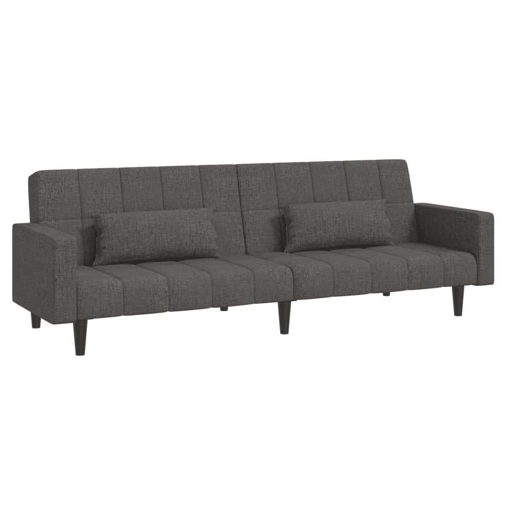 Slaapbank 2-zits met 2 kussens stof donkergrijs is nu te koop bij PeponiXL, paradijselijk wonen!