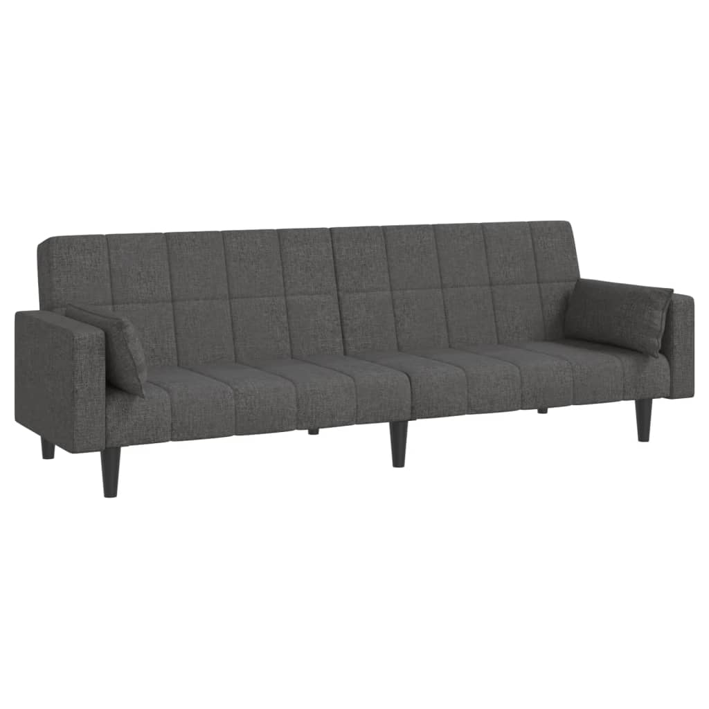 Slaapbank 2-zits met 2 kussens stof donkergrijs is nu te koop bij PeponiXL, paradijselijk wonen!