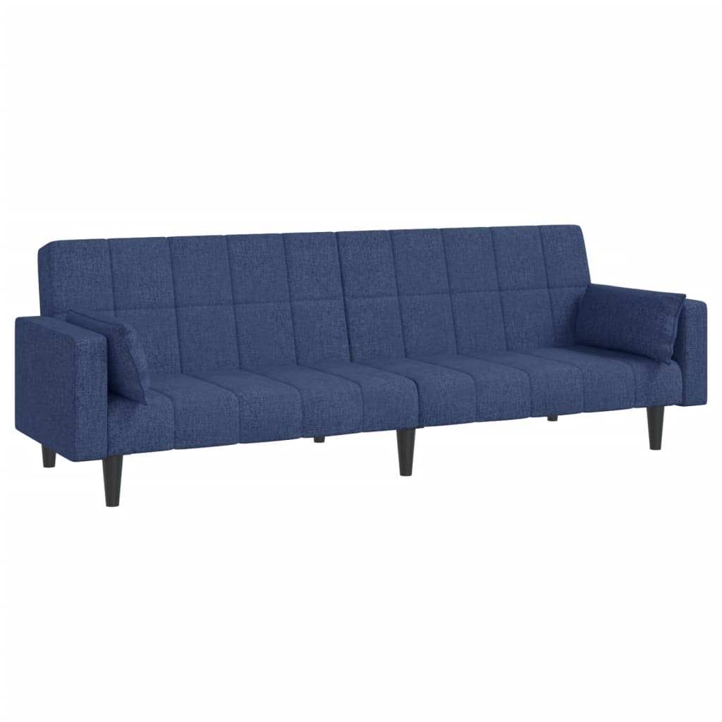 Slaapbank 2-zits met 2 kussens stof blauw is nu te koop bij PeponiXL, paradijselijk wonen!
