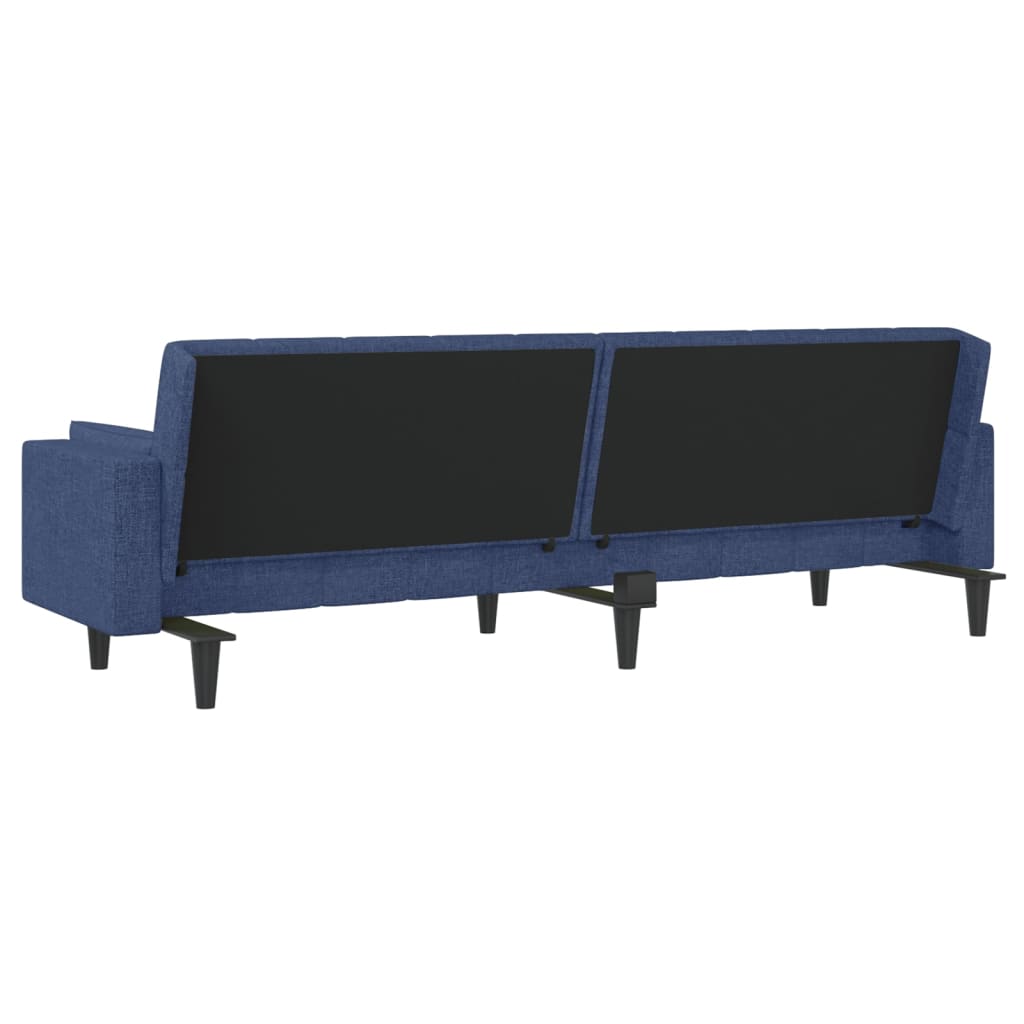 Slaapbank 2-zits met 2 kussens stof blauw is nu te koop bij PeponiXL, paradijselijk wonen!