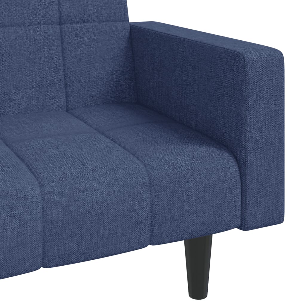 Slaapbank 2-zits met 2 kussens stof blauw is nu te koop bij PeponiXL, paradijselijk wonen!