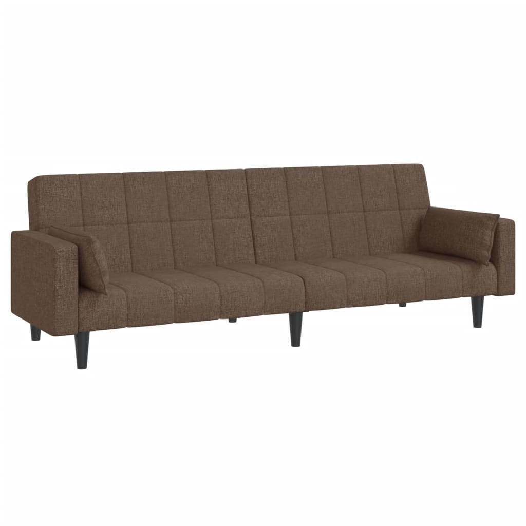 Slaapbank 2-zits met 2 kussens stof taupe is nu te koop bij PeponiXL, paradijselijk wonen!