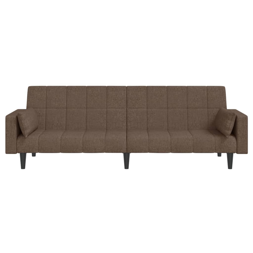 Slaapbank 2-zits met 2 kussens stof taupe is nu te koop bij PeponiXL, paradijselijk wonen!