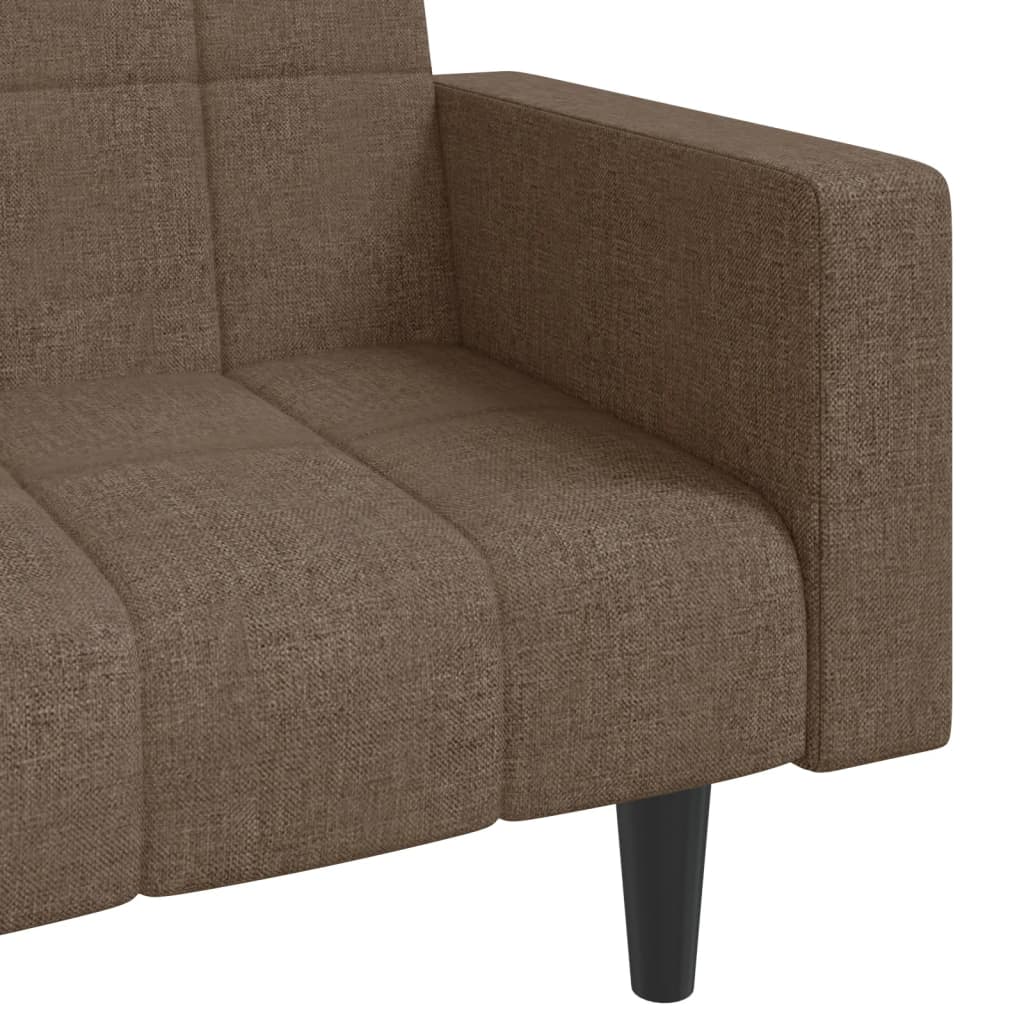 Slaapbank 2-zits met 2 kussens stof taupe is nu te koop bij PeponiXL, paradijselijk wonen!