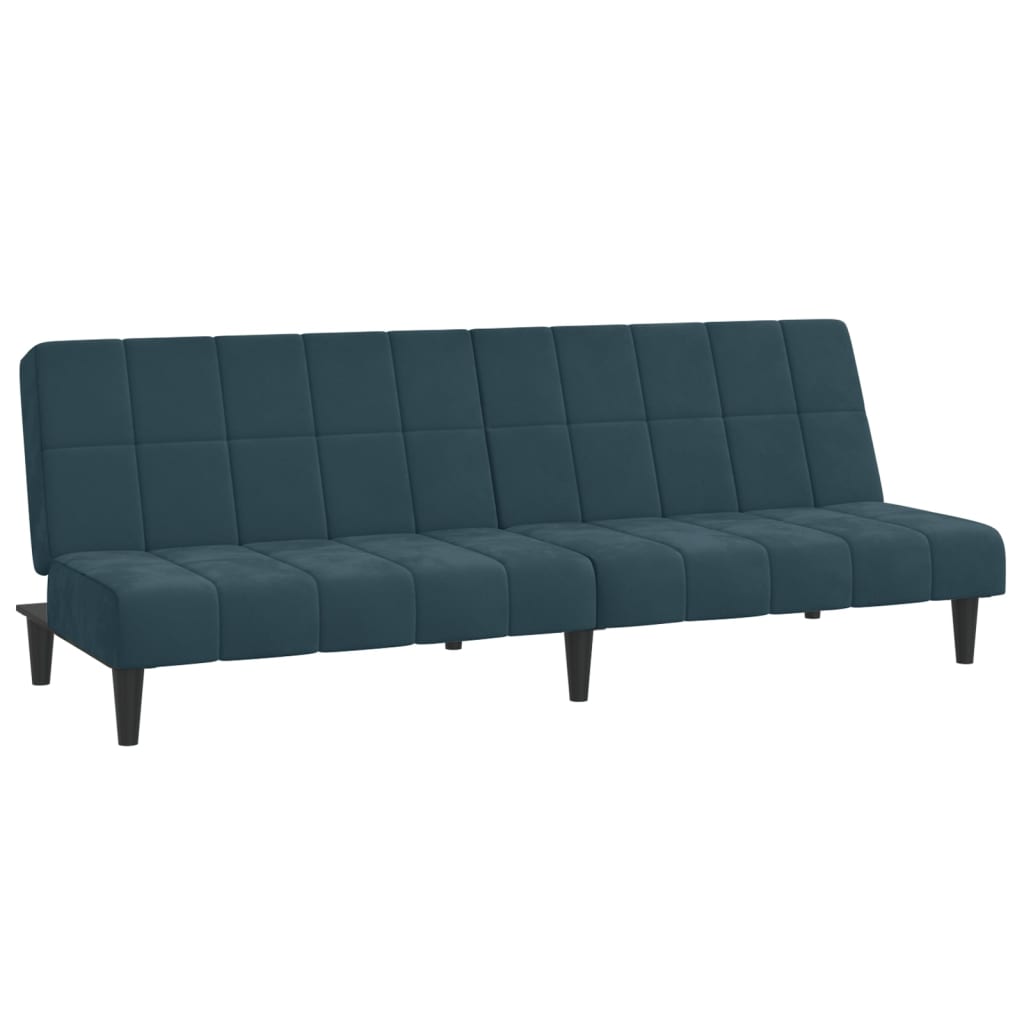 Slaapbank 2-zits fluweel blauw is nu te koop bij PeponiXL, paradijselijk wonen!