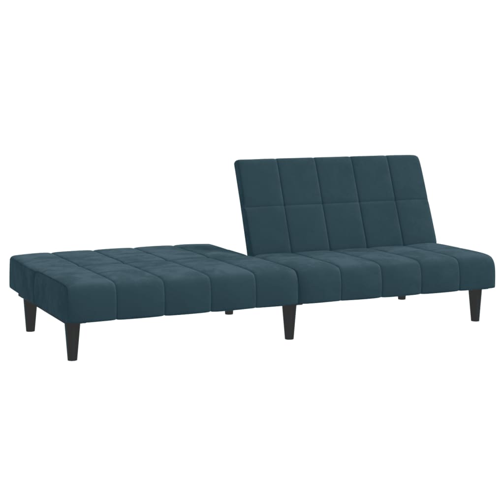 Slaapbank 2-zits fluweel blauw is nu te koop bij PeponiXL, paradijselijk wonen!