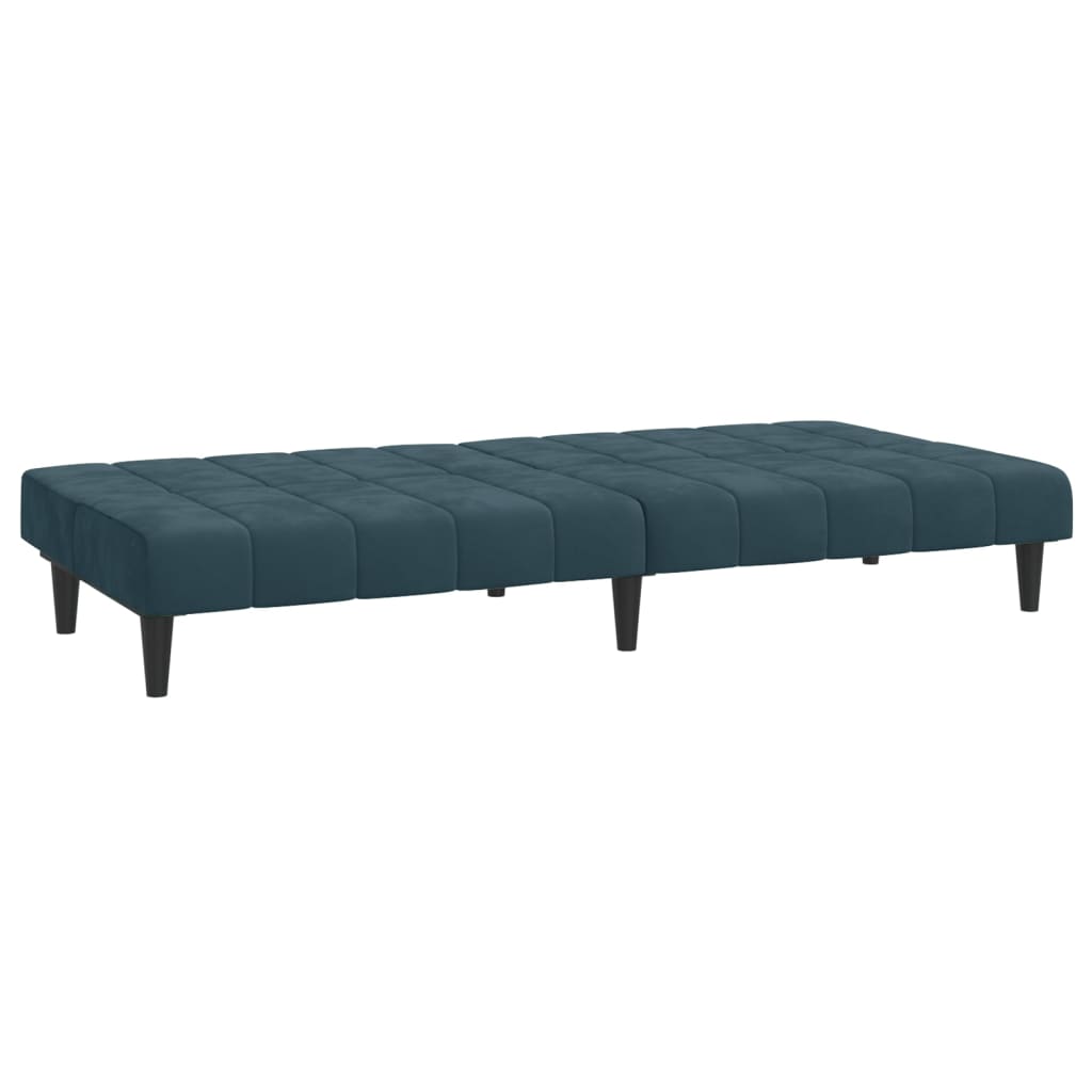 Slaapbank 2-zits fluweel blauw is nu te koop bij PeponiXL, paradijselijk wonen!