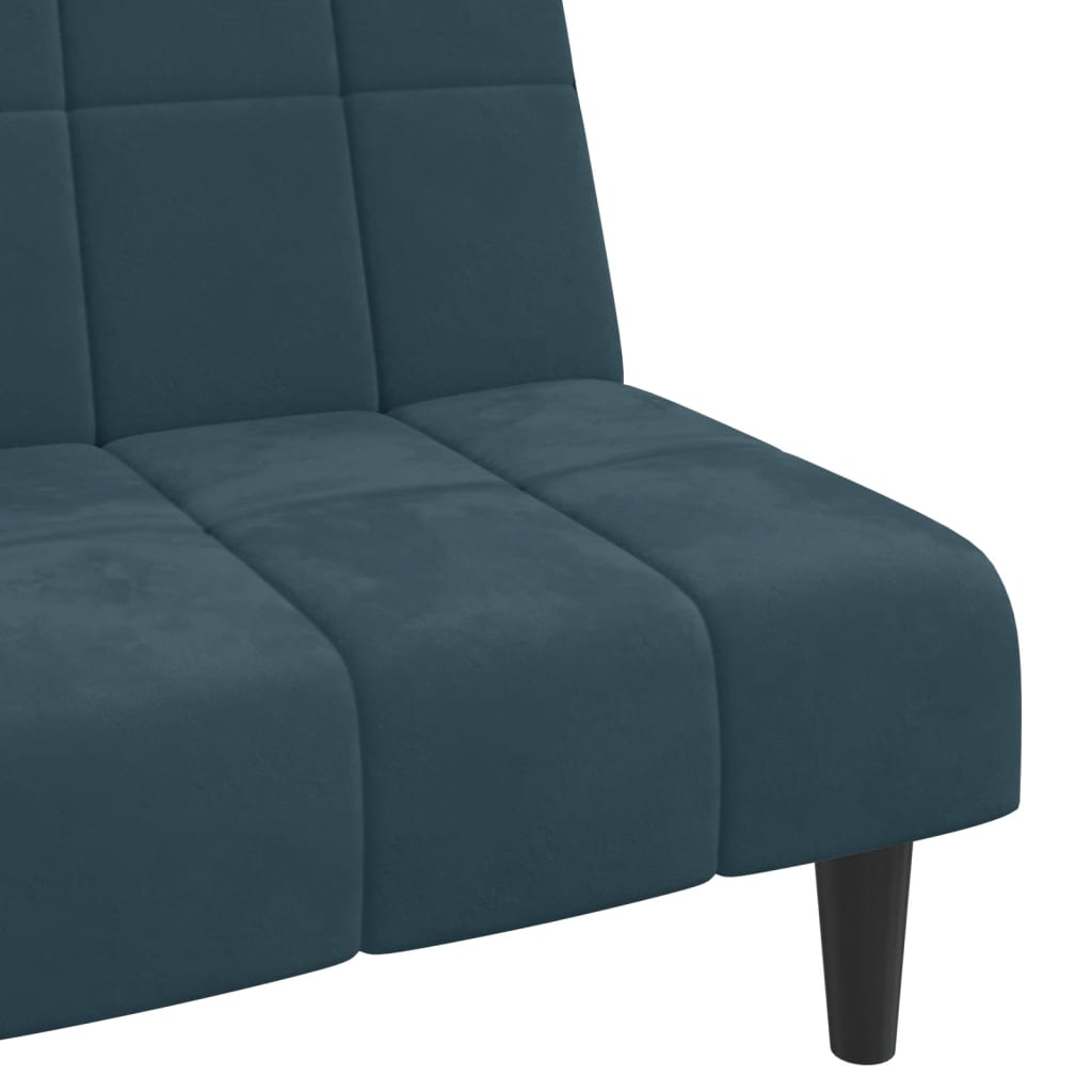 Slaapbank 2-zits fluweel blauw is nu te koop bij PeponiXL, paradijselijk wonen!