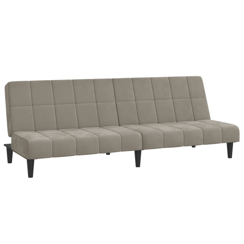 Slaapbank 2-zits fluweel lichtgrijs is nu te koop bij PeponiXL, paradijselijk wonen!