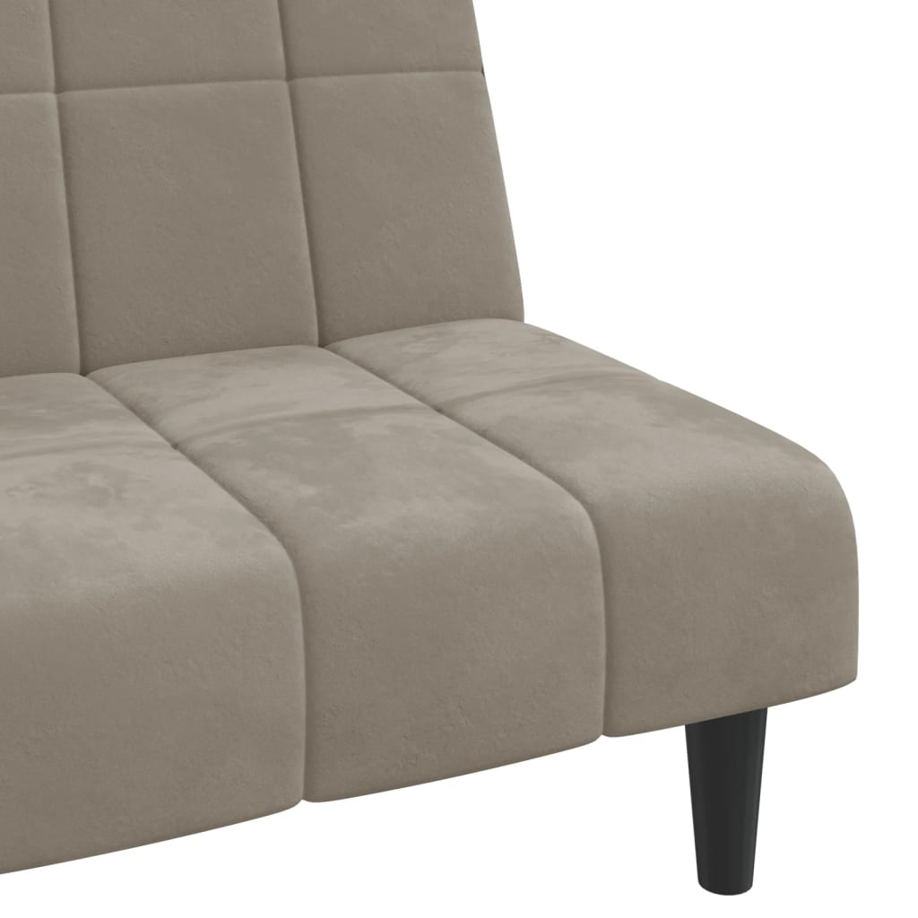 Slaapbank 2-zits fluweel lichtgrijs is nu te koop bij PeponiXL, paradijselijk wonen!