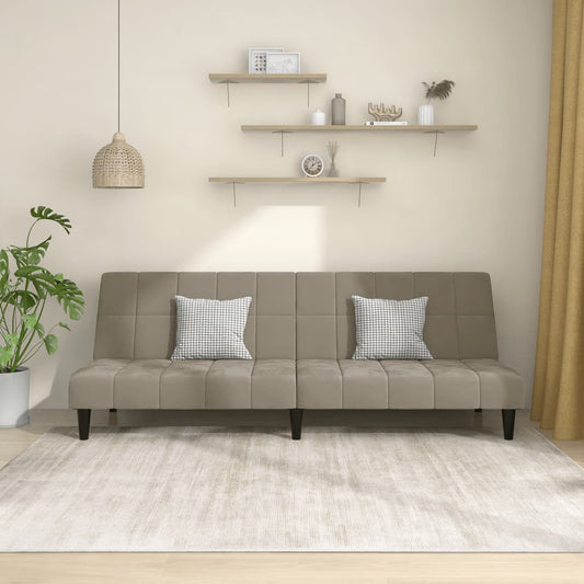 Slaapbank 2-zits fluweel lichtgrijs is nu te koop bij PeponiXL, paradijselijk wonen!