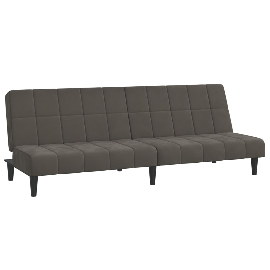 Slaapbank 2-zits fluweel donkergrijs is nu te koop bij PeponiXL, paradijselijk wonen!
