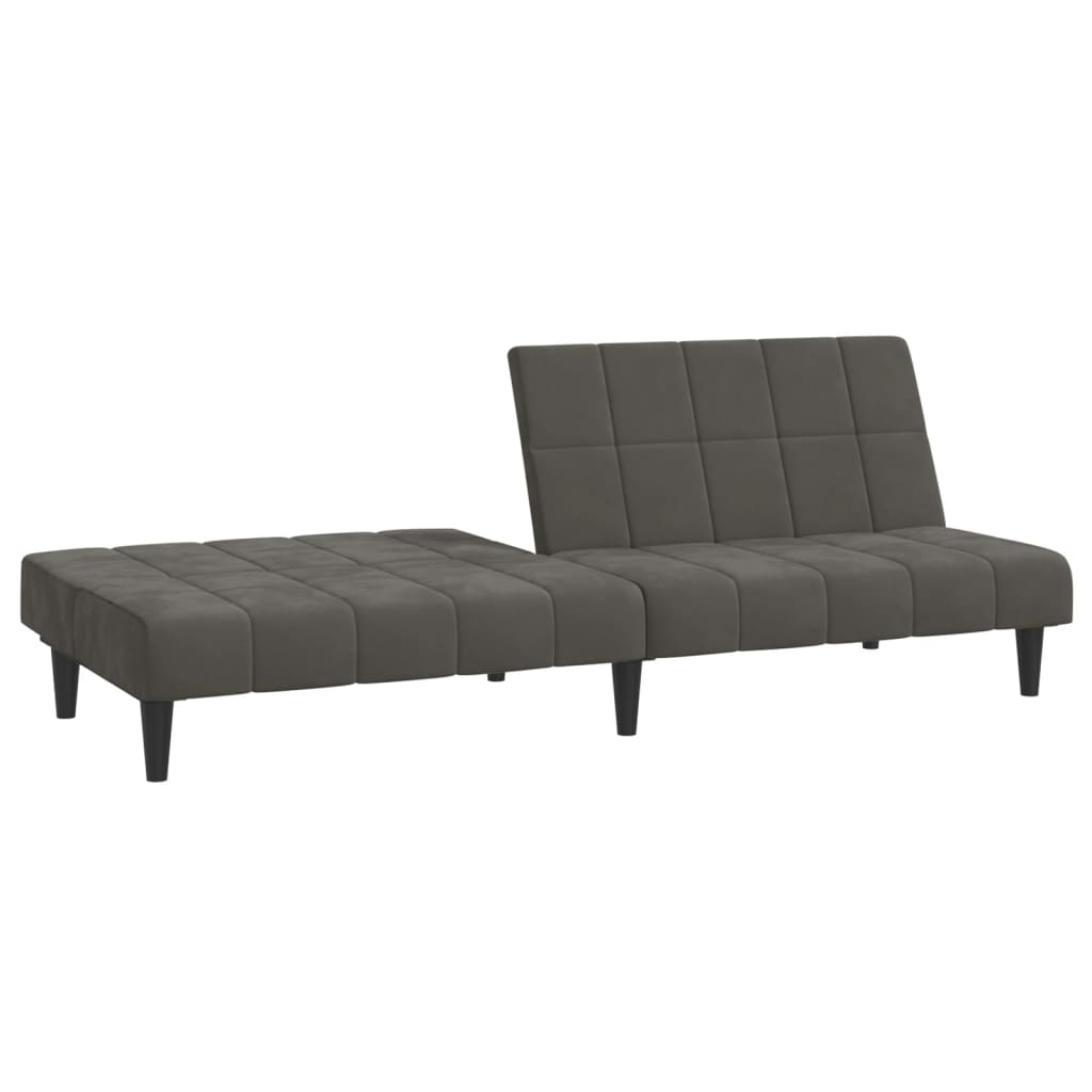 Slaapbank 2-zits fluweel donkergrijs is nu te koop bij PeponiXL, paradijselijk wonen!