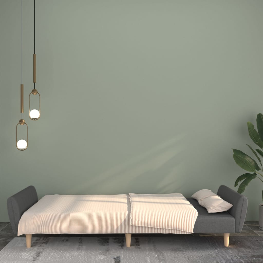 Slaapbank 2-zits stof lichtgrijs is nu te koop bij PeponiXL, paradijselijk wonen!