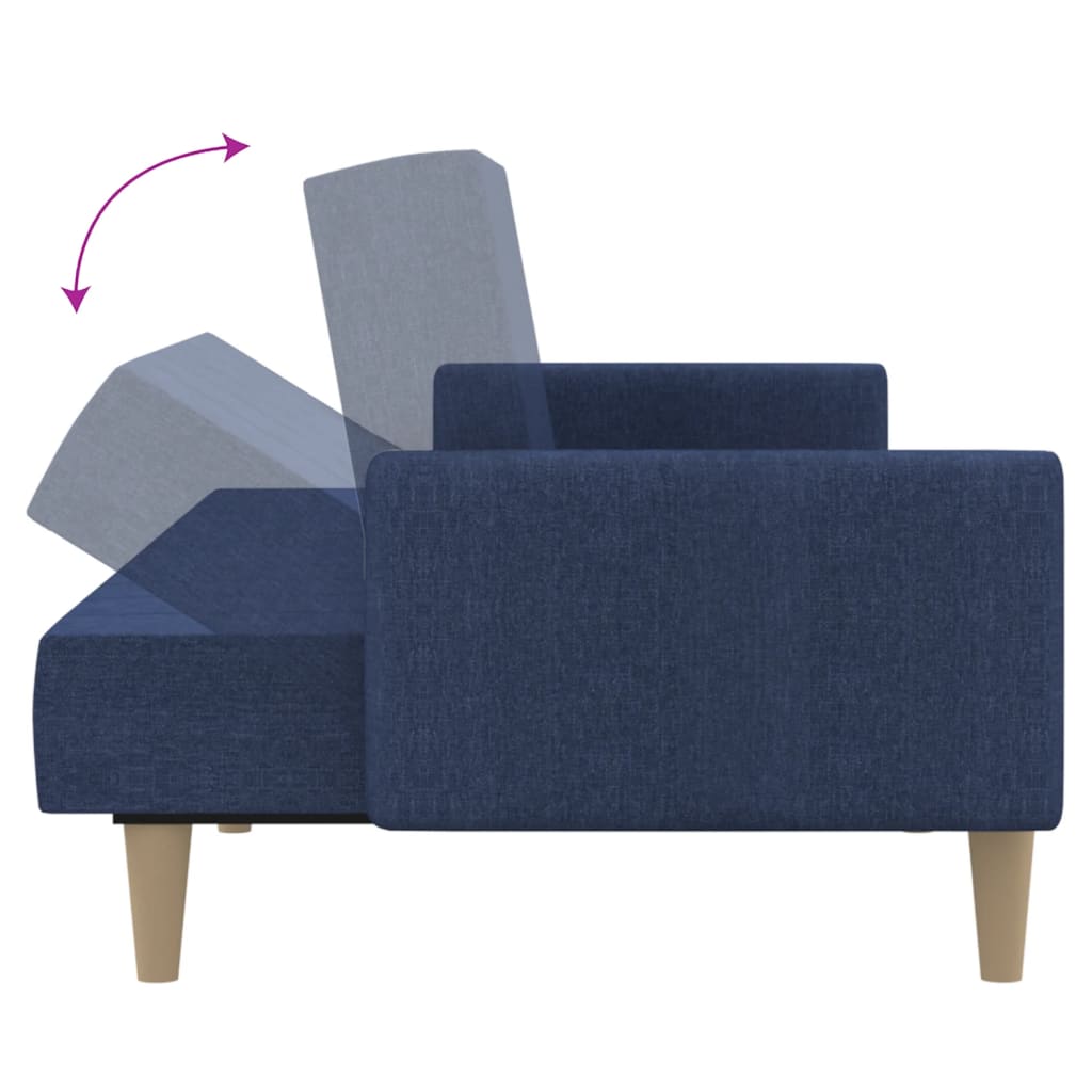 Slaapbank 2-zits stof blauw is nu te koop bij PeponiXL, paradijselijk wonen!