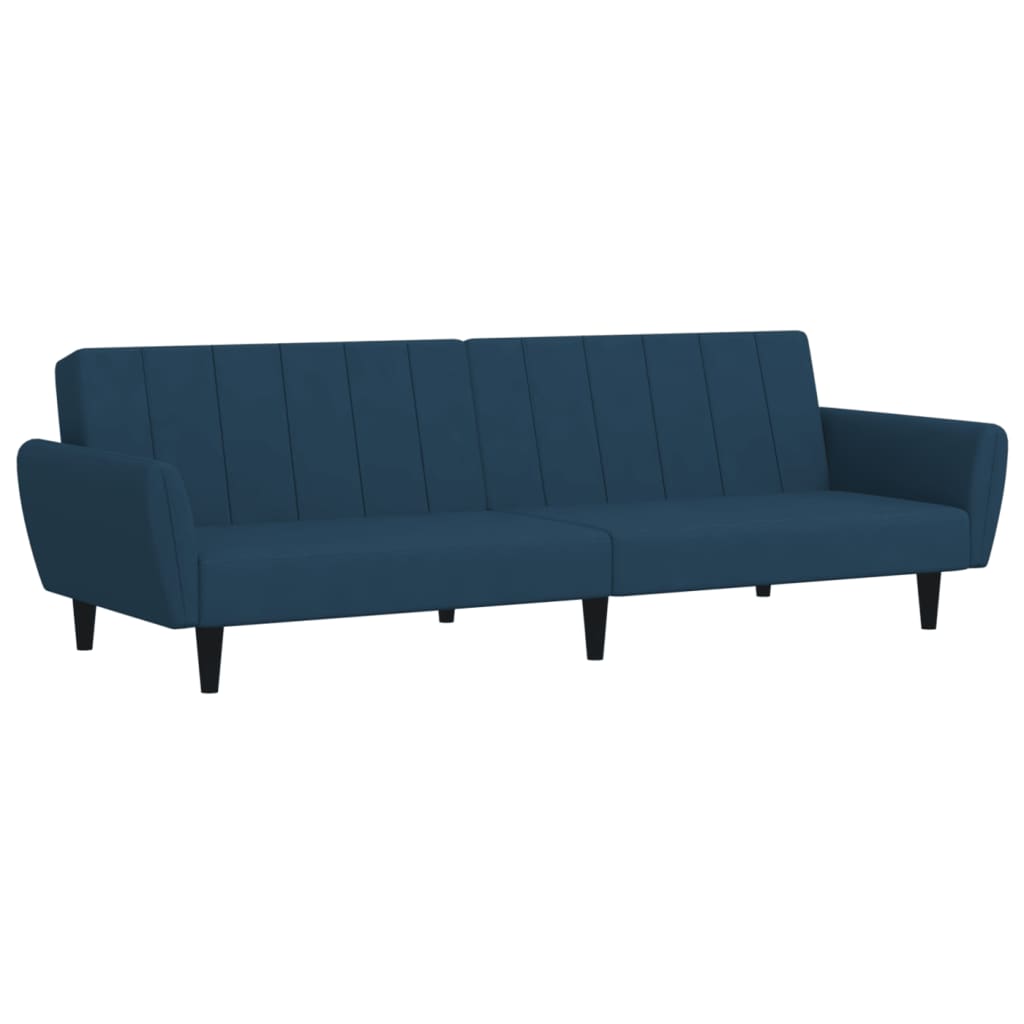 Slaapbank 2-zits fluweel blauw is nu te koop bij PeponiXL, paradijselijk wonen!