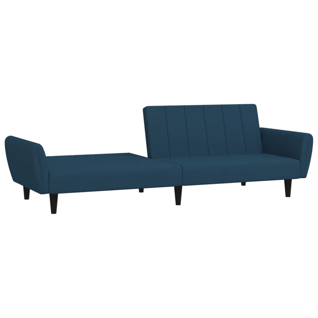 Slaapbank 2-zits fluweel blauw is nu te koop bij PeponiXL, paradijselijk wonen!