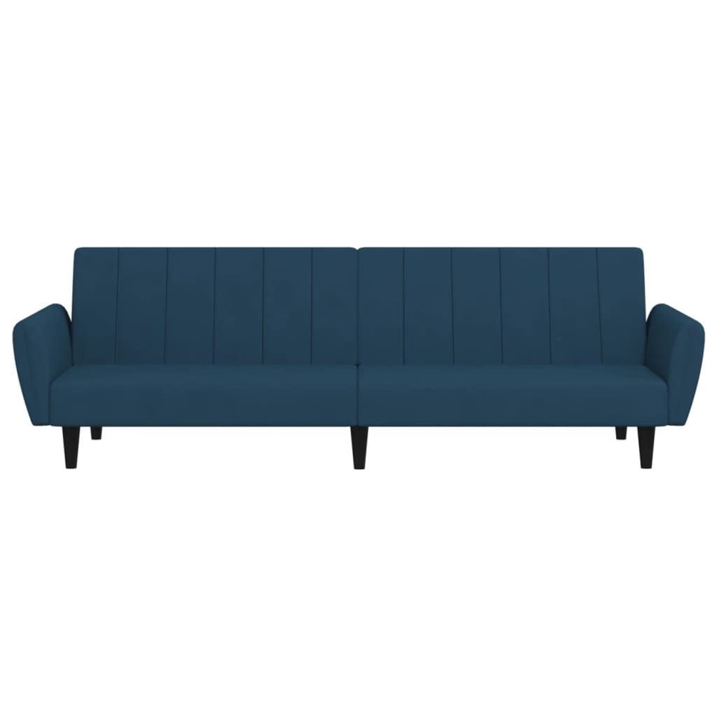 Slaapbank 2-zits fluweel blauw is nu te koop bij PeponiXL, paradijselijk wonen!