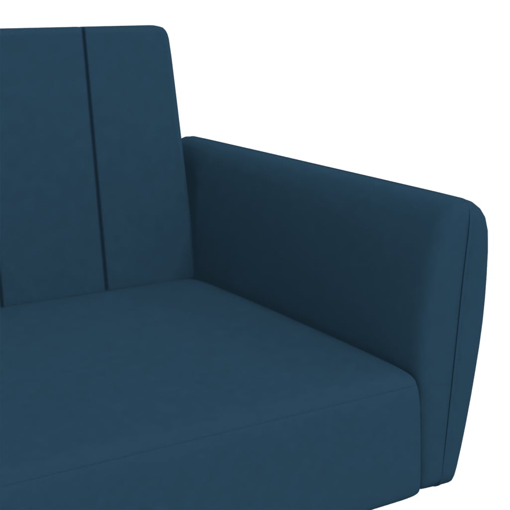 Slaapbank 2-zits fluweel blauw is nu te koop bij PeponiXL, paradijselijk wonen!