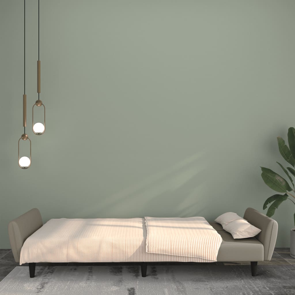 Slaapbank 2-zits fluweel lichtgrijs is nu te koop bij PeponiXL, paradijselijk wonen!
