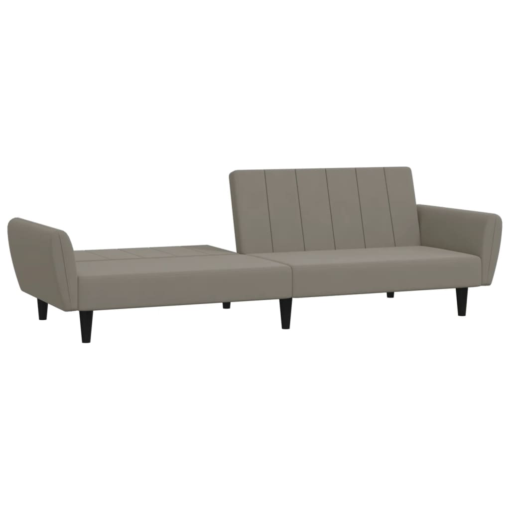 Slaapbank 2-zits fluweel lichtgrijs is nu te koop bij PeponiXL, paradijselijk wonen!