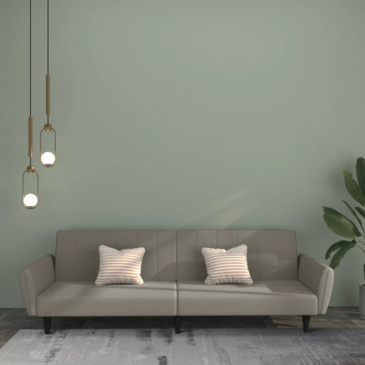 Slaapbank 2-zits fluweel lichtgrijs is nu te koop bij PeponiXL, paradijselijk wonen!