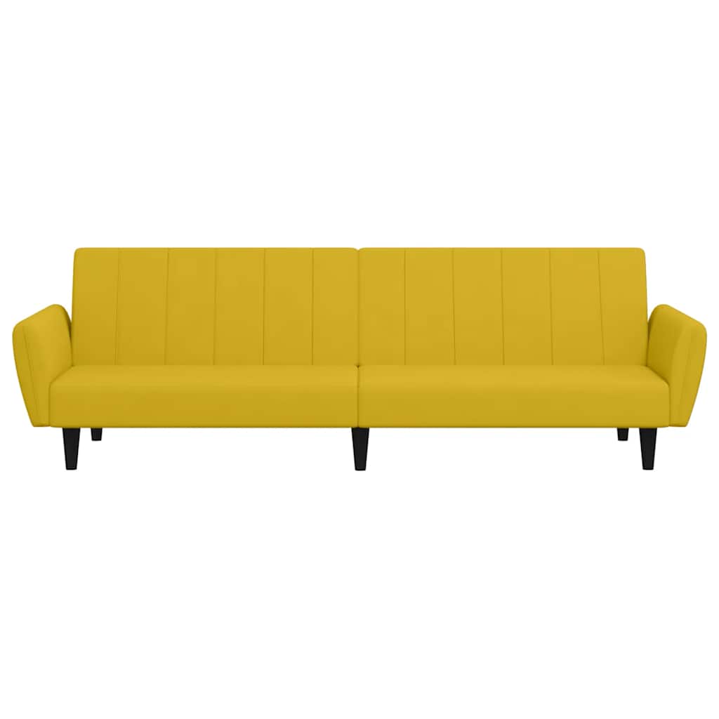 Slaapbank 2-zits fluweel geel is nu te koop bij PeponiXL, paradijselijk wonen!