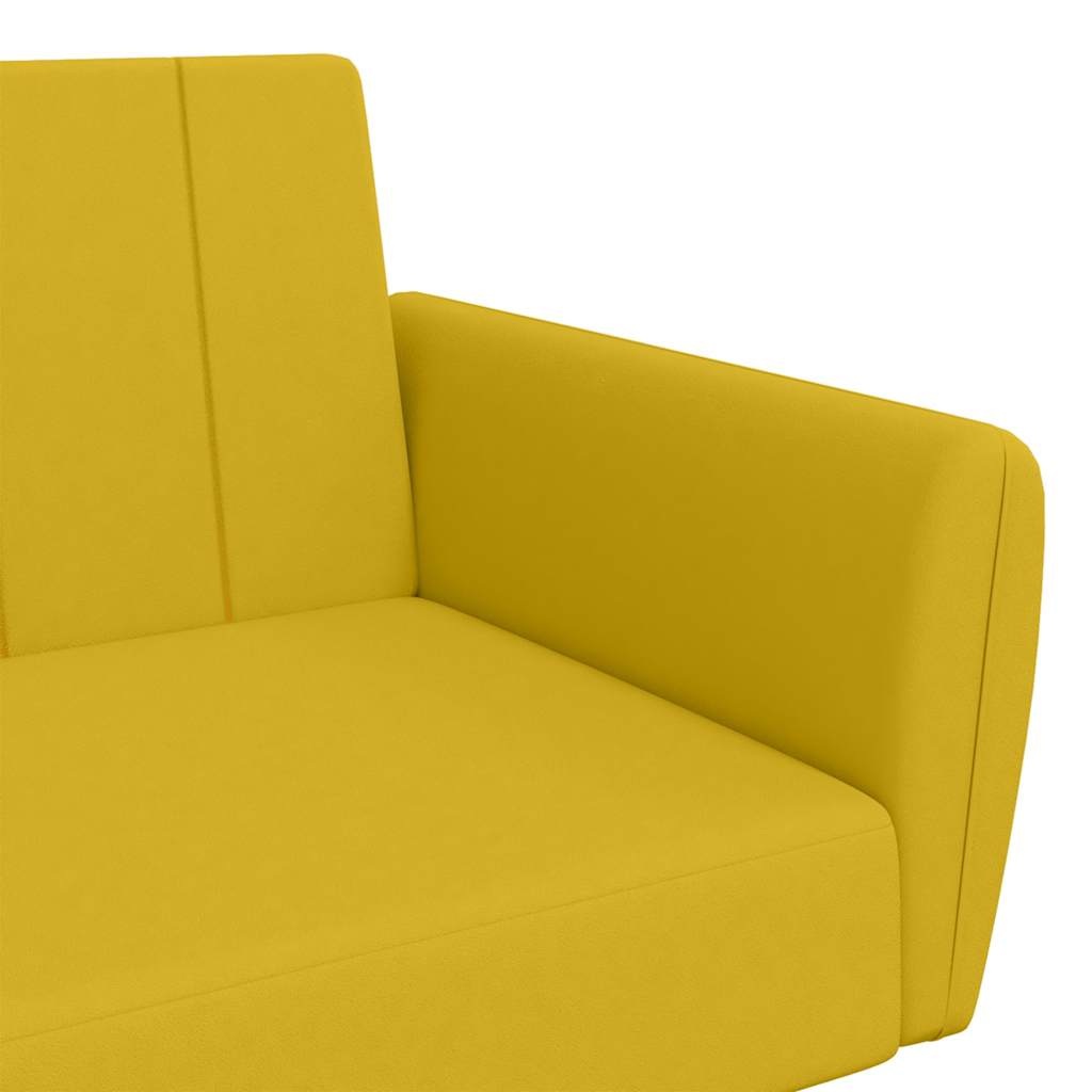 Slaapbank 2-zits fluweel geel is nu te koop bij PeponiXL, paradijselijk wonen!