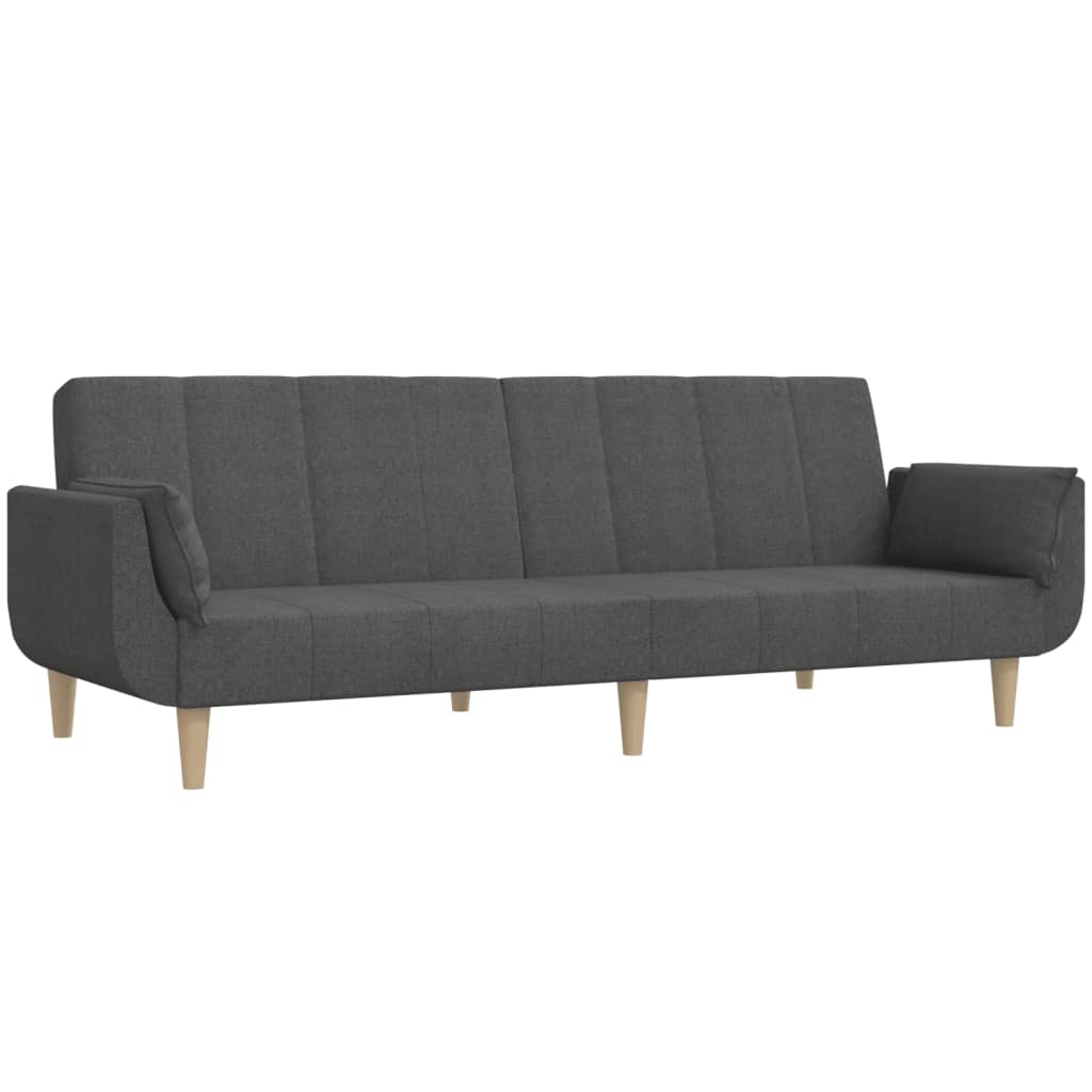 Slaapbank 2-zits met 2 kussens stof donkergrijs is nu te koop bij PeponiXL, paradijselijk wonen!