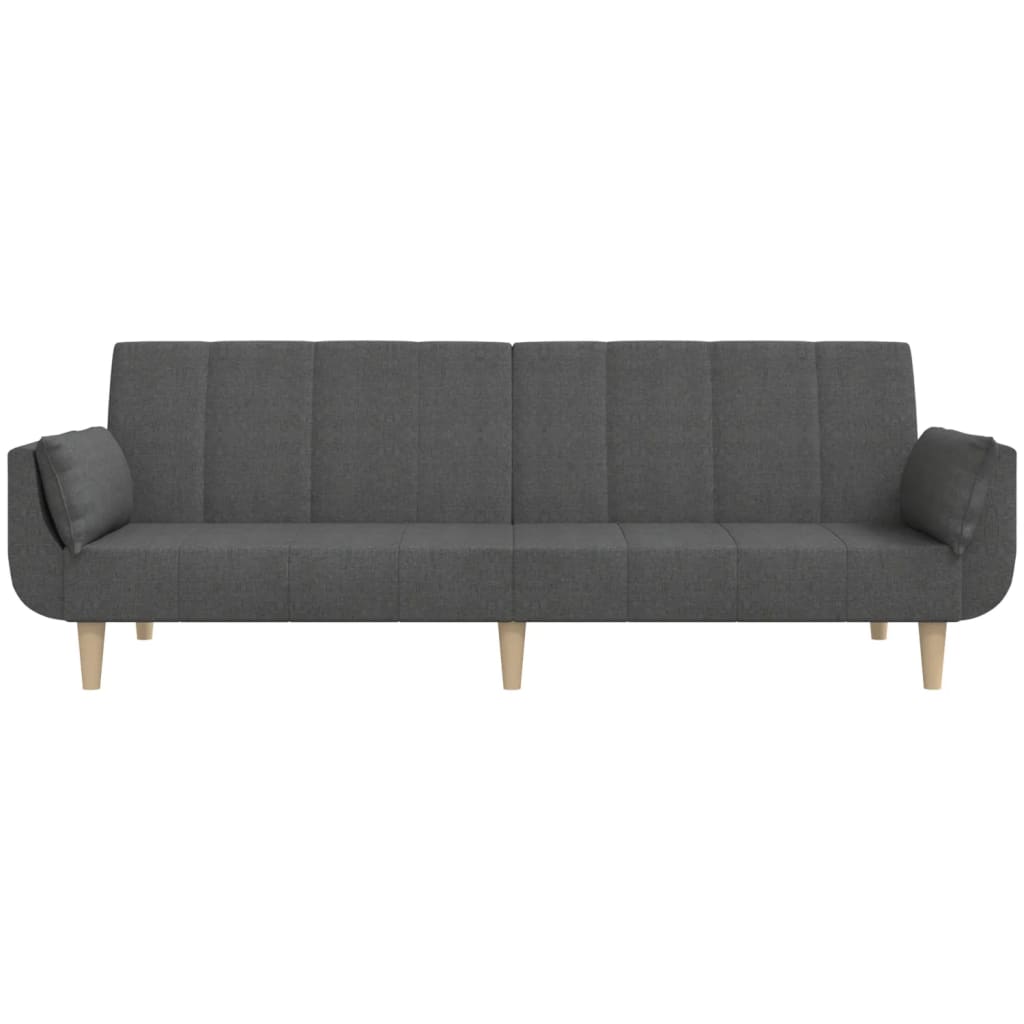 Slaapbank 2-zits met 2 kussens stof donkergrijs is nu te koop bij PeponiXL, paradijselijk wonen!