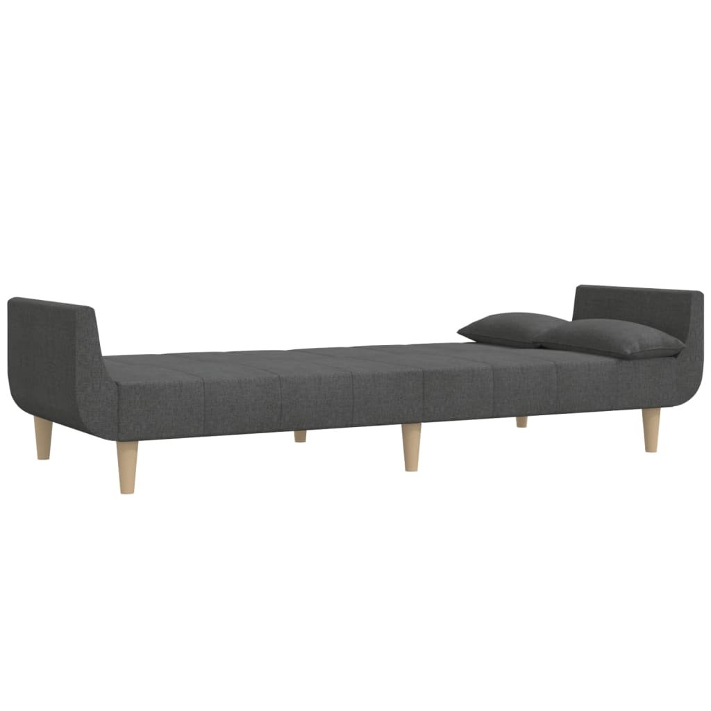 Slaapbank 2-zits met 2 kussens stof donkergrijs is nu te koop bij PeponiXL, paradijselijk wonen!