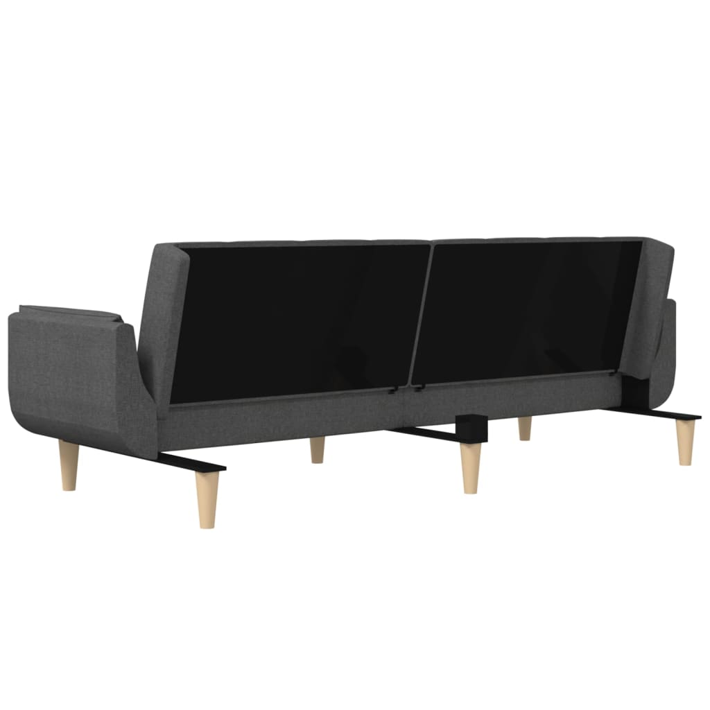 Slaapbank 2-zits met 2 kussens stof donkergrijs is nu te koop bij PeponiXL, paradijselijk wonen!