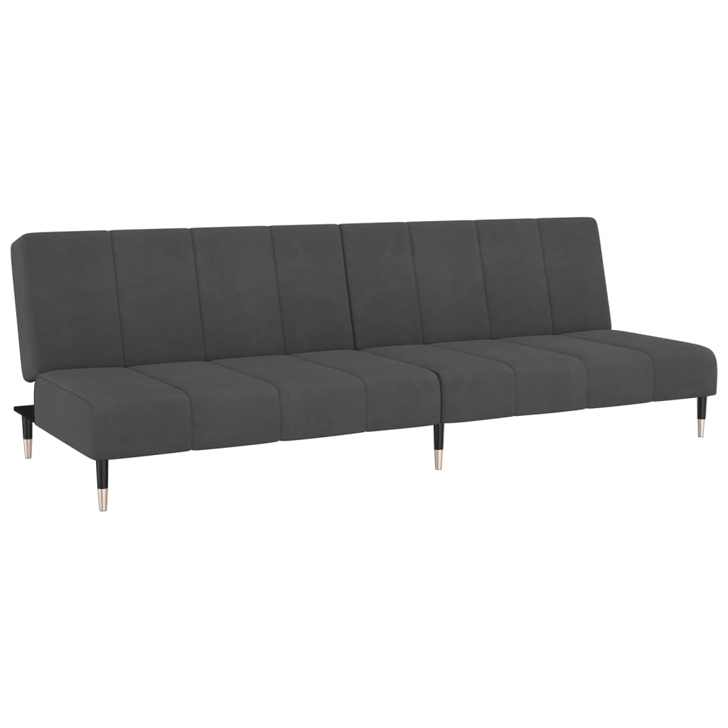 Slaapbank 2-zits fluweel donkergrijs is nu te koop bij PeponiXL, paradijselijk wonen!
