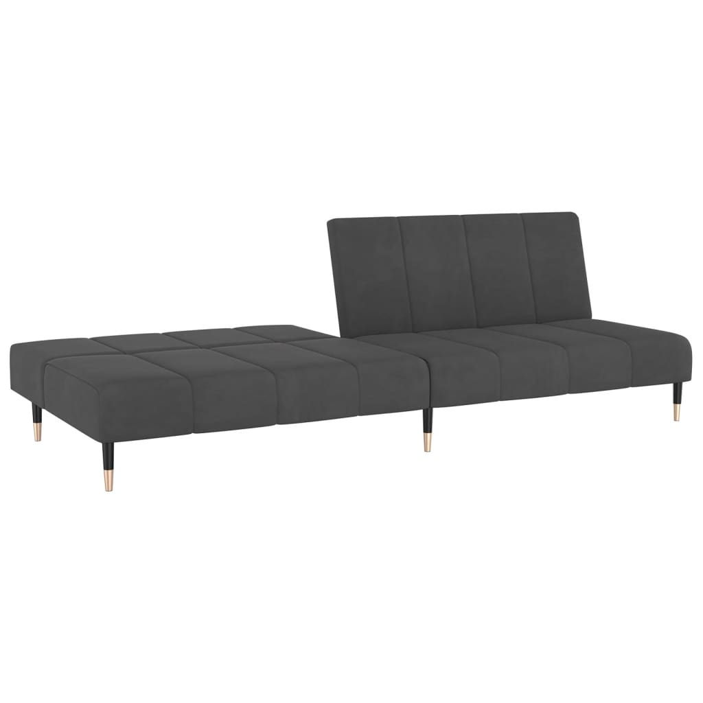Slaapbank 2-zits fluweel donkergrijs is nu te koop bij PeponiXL, paradijselijk wonen!