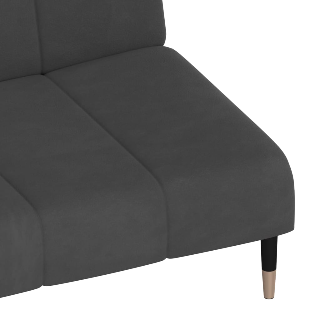 Slaapbank 2-zits fluweel donkergrijs is nu te koop bij PeponiXL, paradijselijk wonen!