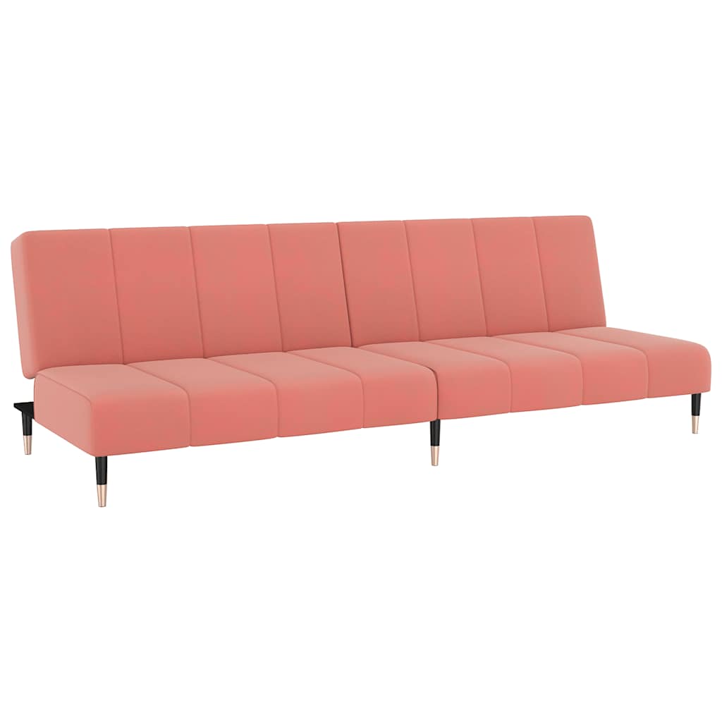 Slaapbank 2-zits fluweel roze is nu te koop bij PeponiXL, paradijselijk wonen!