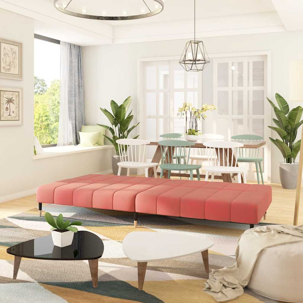 Slaapbank 2-zits fluweel roze is nu te koop bij PeponiXL, paradijselijk wonen!