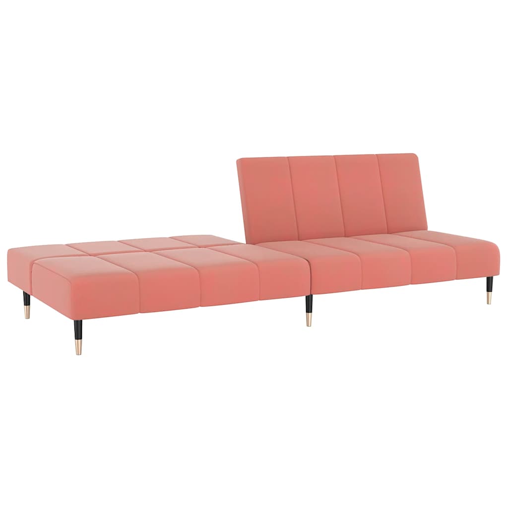 Slaapbank 2-zits fluweel roze is nu te koop bij PeponiXL, paradijselijk wonen!