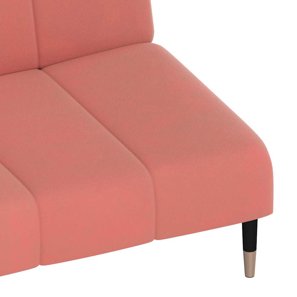 Slaapbank 2-zits fluweel roze is nu te koop bij PeponiXL, paradijselijk wonen!