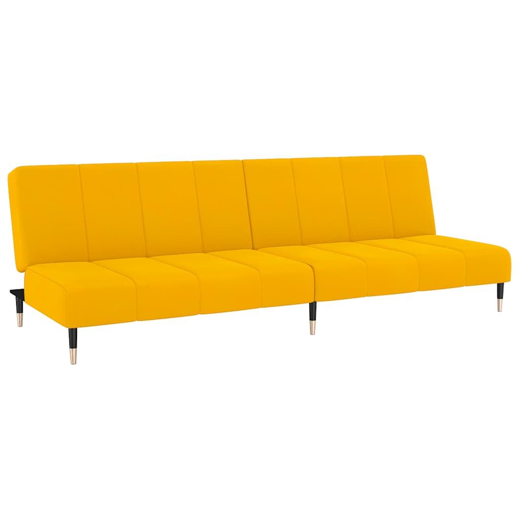 Slaapbank 2-zits fluweel geel is nu te koop bij PeponiXL, paradijselijk wonen!