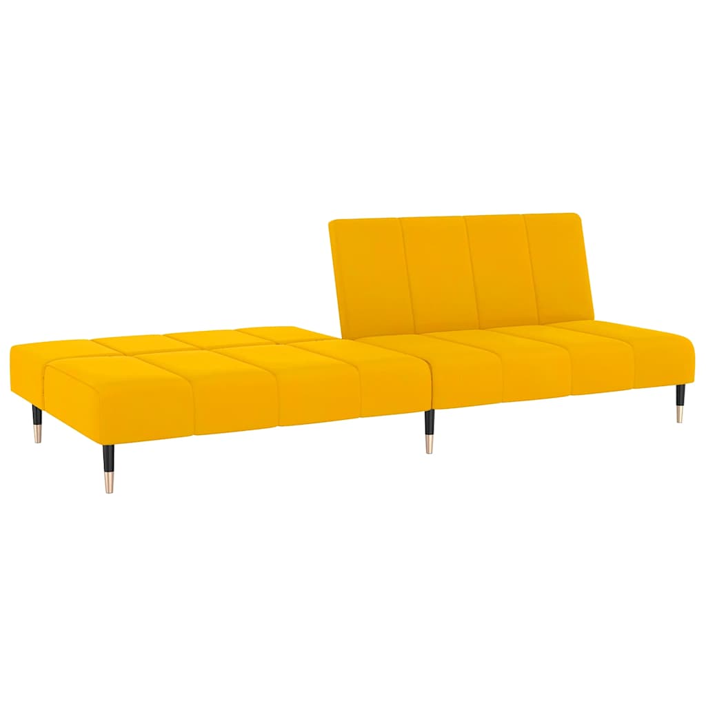 Slaapbank 2-zits fluweel geel is nu te koop bij PeponiXL, paradijselijk wonen!