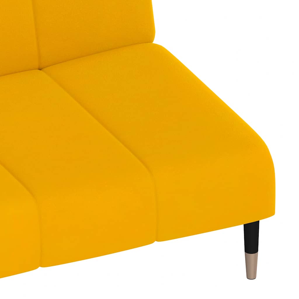 Slaapbank 2-zits fluweel geel is nu te koop bij PeponiXL, paradijselijk wonen!