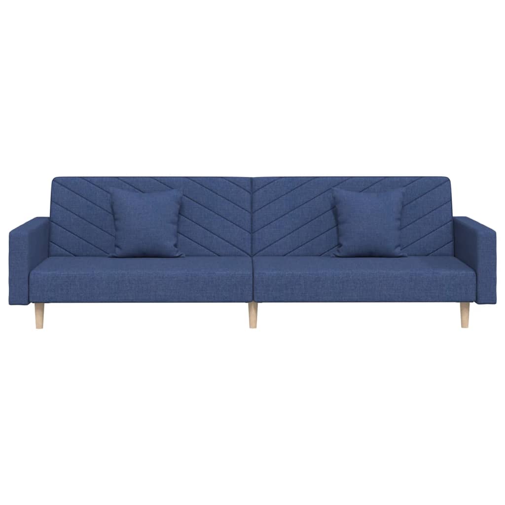 Slaapbank 2-zits met 2 kussens stof blauw is nu te koop bij PeponiXL, paradijselijk wonen!