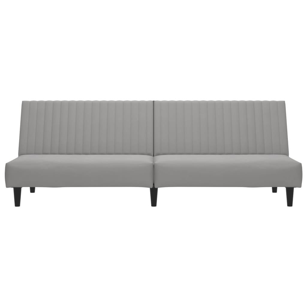 Slaapbank 2-zits fluweel lichtgrijs is nu te koop bij PeponiXL, paradijselijk wonen!