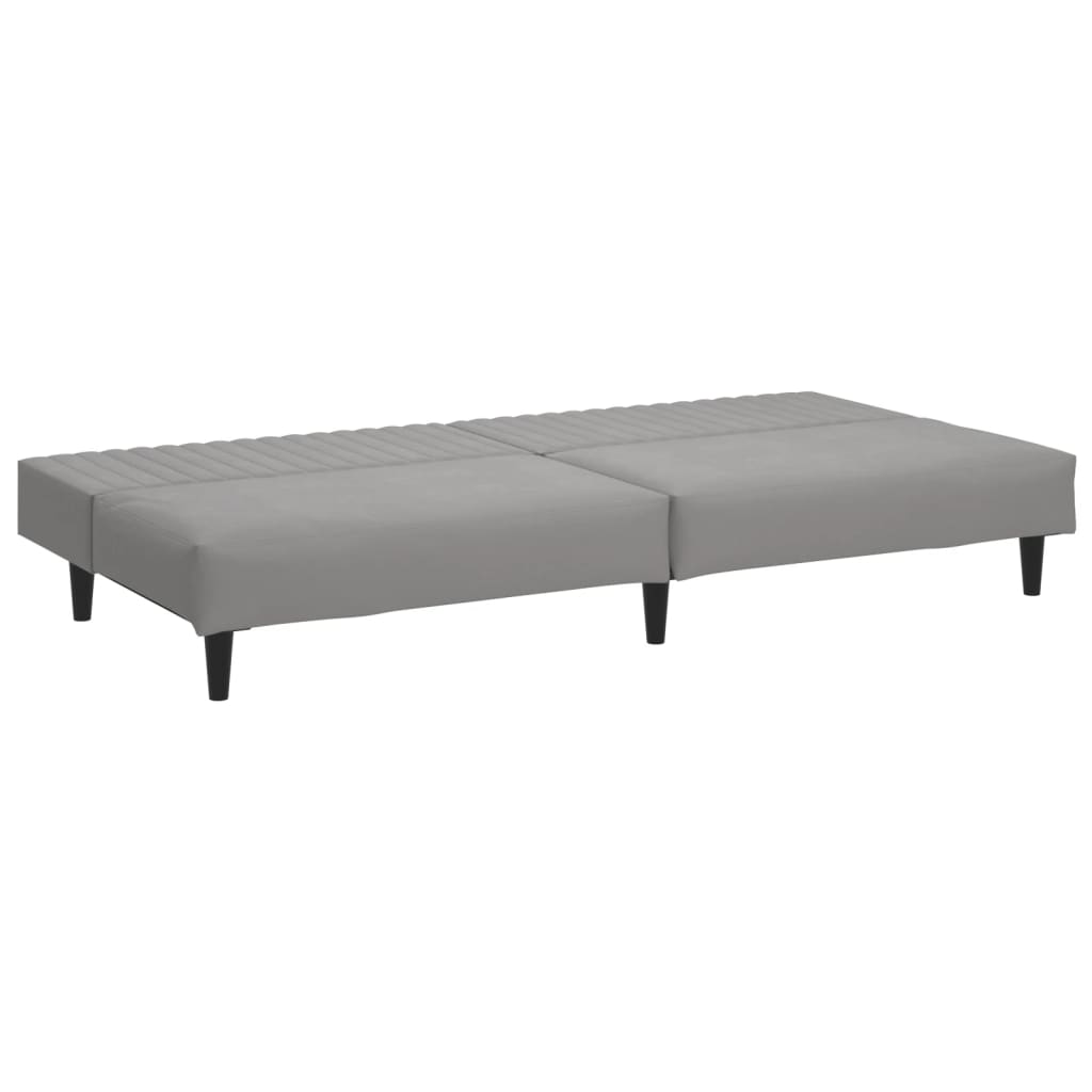 Slaapbank 2-zits fluweel lichtgrijs is nu te koop bij PeponiXL, paradijselijk wonen!