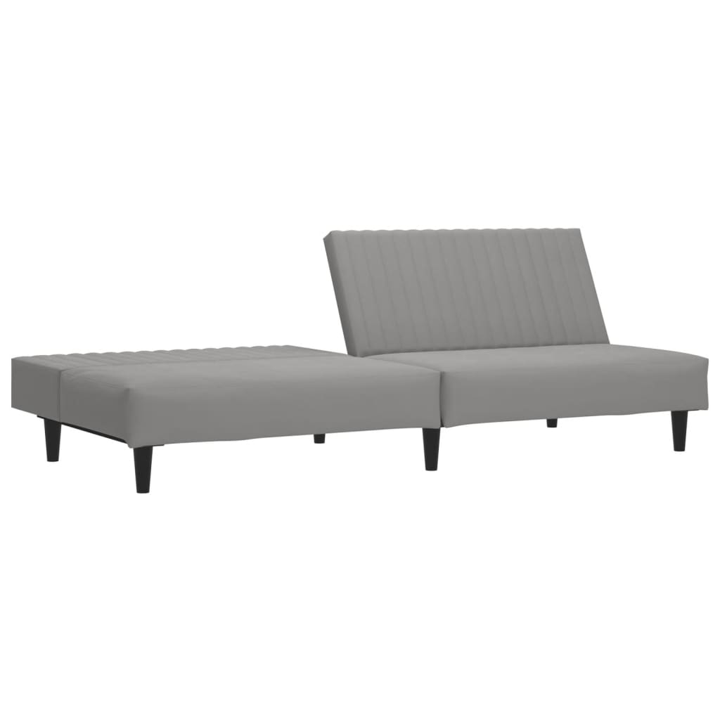 Slaapbank 2-zits fluweel lichtgrijs is nu te koop bij PeponiXL, paradijselijk wonen!