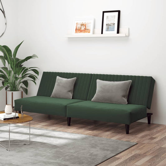 Slaapbank 2-zits fluweel donkergroen is nu te koop bij PeponiXL, paradijselijk wonen!