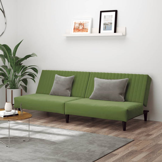 Slaapbank 2-zits fluweel lichtgroen is nu te koop bij PeponiXL, paradijselijk wonen!